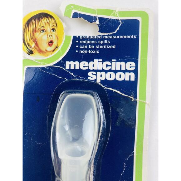 Vintage Tommee Tippee Baby Child Medicine Spoon 2 TSP 1981 Made In USA RARE!! - Picture 2 of 10